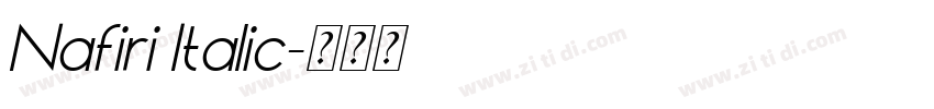 Nafiri Italic字体转换
